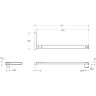 Душевая перегородка BELBAGNO UNO-L-1-TB-70-C-GM 700x2000 мм Оружейная сталь