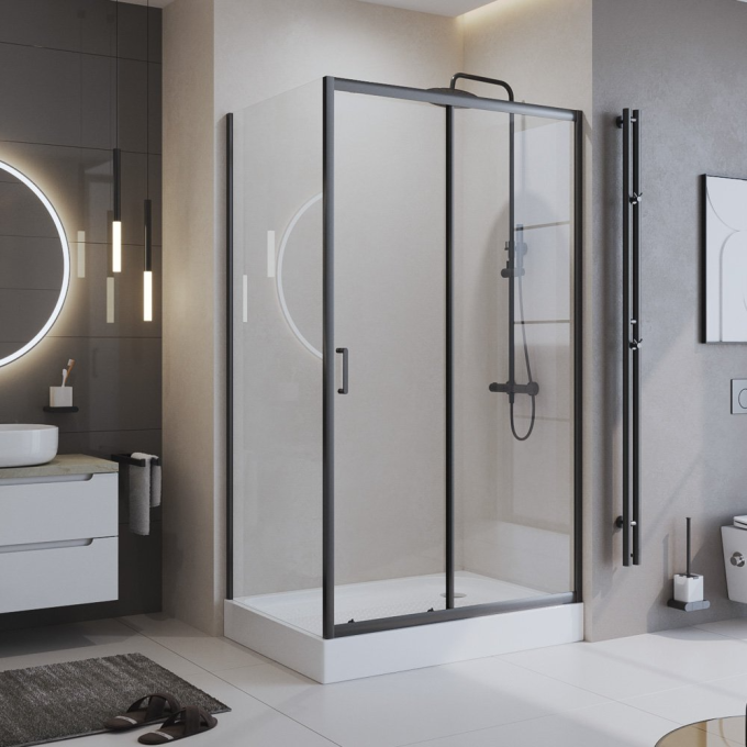 Душевой уголок BELBAGNO UNO-195-AH-1-120/80-C-Cr