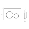 Кнопка смыва BELBAGNO BB-17C-GM оружейная сталь